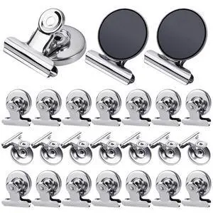 24Pack Refrigerator Magnets Magnetic Clips Fridge Magnets-Scratch Free Perfect for Note List Photo Displays Home School Office Use Magnets for Whiteboard Heavy Duty Magnetic Clips(Silver) 24Pack Refrigerator Magnets Magnetic Clips Fridge Magnets-Scratch Free Perfect for Note List Photo Displays Home School Office Use Magnets for Whiteboard Heavy Duty Magnetic Clips(Silver)