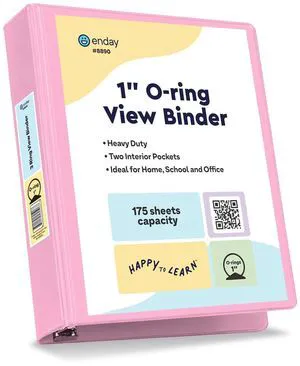 1 Inch Binders 3 Ring (Pastel Pink) 3 Ring Binder 1 inch, Clear View Cover for Letter Size 8.5 x 11'' Paper & 2 Inside Pockets, Ideal for School Supplies, Office, and Home 1 Inch Binders 3 Ring (Pastel Pink) 3 Ring Binder 1 inch, Clear View Cover for Letter Size 8.5 x 11'' Paper & 2 Inside Pockets, Ideal for School Supplies, Office, and Home