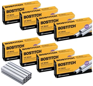 Office B8 PowerCrown 0.25 Inch Staples, Pack of 40,000 Staples, (STCRP21151/4-8), Silver Office B8 PowerCrown 0.25 Inch Staples, Pack of 40,000 Staples, (STCRP21151/4-8), Silver