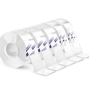 Nano Tape Adhesive Reusable,Double Sided Mounting Tape Heavy Duty Removable,Picture Hanging Strips Poster Putty,Clear Thick Gel Sticky Tack Wall Glue for Hangers,Photo(9.85 FT-5 Pack) Nano Tape Adhesive Reusable,Double Sided Mounting Tape Heavy Duty Removable,Picture Hanging Strips Poster Putty,Clear Thick Gel Sticky Tack Wall Glue for Hangers,Photo(9.85 FT-5 Pack)