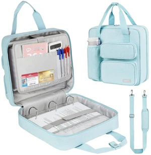 Zipper Binder 3 Ring, 500 Sheets Capacity, Binder 2 Inch with Shoulder Strap Fits 13 Inch Laptop for School and Office,Blue Zipper Binder 3 Ring, 500 Sheets Capacity, Binder 2 Inch with Shoulder Strap Fits 13 Inch Laptop for School and Office,Blue