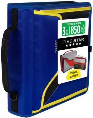 Zipper Binder, 3-Inch D-Ring Case Binder, 850-Sheet Capacity, Multiple Pockets, Front 5-Tab Expanding File, Removable Padded Case and Shoulder Strap, Cosmic Blast (292960M) Zipper Binder, 3-Inch D-Ring Case Binder, 850-Sheet Capacity, Multiple Pockets, Front 5-Tab Expanding File, Removable Padded Case and Shoulder Strap, Cosmic Blast (292960M)