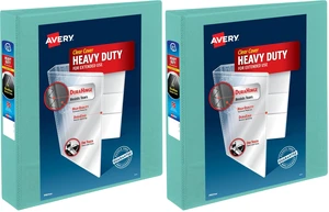Heavy-Duty View 3 Ring Binder, 1.5 Inch EZD Rings, Great for Portfolios, Office, School Notebooks, and More, 1 Mint Binder (79271) (Pack of 2) Heavy-Duty View 3 Ring Binder, 1.5 Inch EZD Rings, Great for Portfolios, Office, School Notebooks, and More, 1 Mint Binder (79271) (Pack of 2)