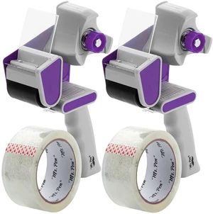 Heavy Duty Packing Tape Dispenser Gun, 2 Inch 2 Pack with 2 Clear Tape Rolls, Handheld Tape Gun for Moving, Shipping, Sealing Boxes & Packaging Heavy Duty Packing Tape Dispenser Gun, 2 Inch 2 Pack with 2 Clear Tape Rolls, Handheld Tape Gun for Moving, Shipping, Sealing Boxes & Packaging