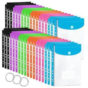 36 Pack Binder Folders with Pockets 11 Holes Expandable Dividers for 2/3/4 Ring Document Pouch with Label Loose-Leaf Transparent Binder Organizer for School Home Office 36 Pack Binder Folders with Pockets 11 Holes Expandable Dividers for 2/3/4 Ring Document Pouch with Label Loose-Leaf Transparent Binder Organizer for School Home Office