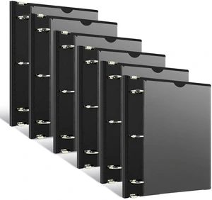 1 Inch Telescoping 3 Ring Binder - 6PCS, Flexible Round Binder with Customizable Front Cover and Clear Catalog Pocket, 1Inch Rings, BlackPerfect for School, Office & Home 1 Inch Telescoping 3 Ring Binder - 6PCS, Flexible Round Binder with Customizable Front Cover and Clear Catalog Pocket, 1Inch Rings, BlackPerfect for School, Office & Home
