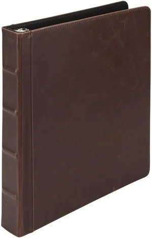 Vintage Leather 3 Ring Binder, Professional Organizer, Planner, 1 Inch Round Ring (Holds 200 Sheets), Letter Size 8.5 x 11, No Zipper, Brown Vintage Leather 3 Ring Binder, Professional Organizer, Planner, 1 Inch Round Ring (Holds 200 Sheets), Letter Size 8.5 x 11, No Zipper, Brown