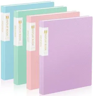 4 Pack Binder with Plastic Sleeves 30Pocket, Displays 36 Pages 8.5x11 Presentation Folders with Clear Sheet Protectors, Art Portfolio Binder for Certificate & Office Project Folder 4 Pack Binder with Plastic Sleeves 30Pocket, Displays 36 Pages 8.5x11 Presentation Folders with Clear Sheet Protectors, Art Portfolio Binder for Certificate & Office Project Folder