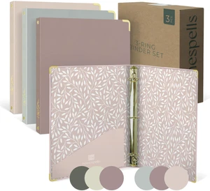 Cute 3 Ring Binder 1-Inch Rings 3-Pack of Binders with Pockets, Gold-Foil & Metal Corners 1 Inch Binders 3 Ring Cute for School, Office & Work 1" Pastel Three-Ring Binder One Inch Cute 3 Ring Binder 1-Inch Rings 3-Pack of Binders with Pockets, Gold-Foil & Metal Corners 1 Inch Binders 3 Ring Cute for School, Office & Work 1" Pastel Three-Ring Binder One Inch