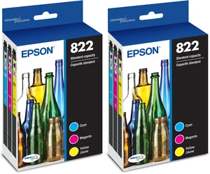 822 DURABrite Ultra Ink Standard Capacity Color Cartridge Combo Pack (T822520-S) Works with Workforce Pro WF-3820,3823,4820,4830,4833,4834,(Pack of 2) 822 DURABrite Ultra Ink Standard Capacity Color Cartridge Combo Pack (T822520-S) Works with Workforce Pro WF-3820,3823,4820,4830,4833,4834,(Pack of 2)