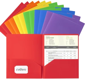 Plastic Folders with Pockets (24 Pack, Assorted Colors) Durable Heavy Duty File Folders with Business Card Slot, 2-Pocket Folder for Schoolwork & Office,Letter Size Plastic Folders with Pockets (24 Pack, Assorted Colors) Durable Heavy Duty File Folders with Business Card Slot, 2-Pocket Folder for Schoolwork & Office,Letter Size