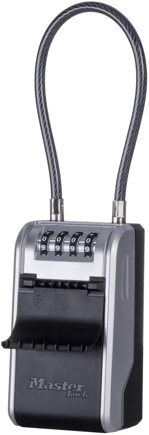 High Capacity Key Lockbox, Combination Dial, Removable Cable Combination Key Safe For Keys, Fobs and Access Cards, Weather Resistant, Removable Cable For Job Sites, Airbnb, Rentals High Capacity Key Lockbox, Combination Dial, Removable Cable Combination Key Safe For Keys, Fobs and Access Cards, Weather Resistant, Removable Cable For Job Sites, Airbnb, Rentals