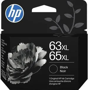 63XL/65XL Black High-Yield Ink Cartridge (Replaces Both 63XL & 65XL) Works with AMP; DeskJet 1100, 2100, 2600, 3600; Envy 4500, 5000; OfficeJet 3800, 4600, 5200 Series | B7RT5AN 63XL/65XL Black High-Yield Ink Cartridge (Replaces Both 63XL & 65XL) Works with AMP; DeskJet 1100, 2100, 2600, 3600; Envy 4500, 5000; OfficeJet 3800, 4600, 5200 Series | B7RT5AN