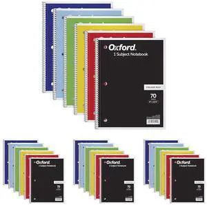 Spiral Notebook,1 Subject,College Ruled Paper,8 x 10-1/2 Inch,Color Assortment Design May Vary (65007),(Pack of 24) Spiral Notebook,1 Subject,College Ruled Paper,8 x 10-1/2 Inch,Color Assortment Design May Vary (65007),(Pack of 24)