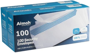 #10 Security Mailing Envelopes Letter Size, Self Seal, 200 Count No Window, EnveGuard security tint, White, 4 x 9½ in, 24 lb paper #10 Security Mailing Envelopes Letter Size, Self Seal, 200 Count No Window, EnveGuard security tint, White, 4 x 9½ in, 24 lb paper
