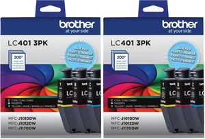 Genuine LC401 Standard Yield Ink Cartridges â Includes 1 Cartridge Each of Cyan,Magenta and Yellow,3 Count (Pack of 2) Genuine LC401 Standard Yield Ink Cartridges â Includes 1 Cartridge Each of Cyan,Magenta and Yellow,3 Count (Pack of 2)