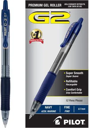 G2 Premium Gel Roller Pens, Fine Point 0.7 mm, Pack of 12 G2 Premium Gel Roller Pens, Fine Point 0.7 mm, Pack of 12