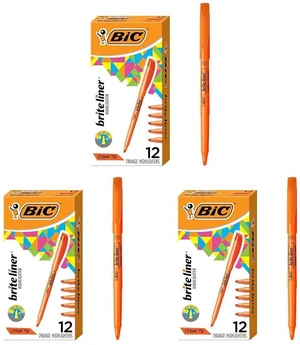 Brite Liner Highlighters, Chisel Tip, 12-Count Pack of Orange Highlighters, Ideal Highlighter Set for Organizing and Coloring (Pack of 3) Brite Liner Highlighters, Chisel Tip, 12-Count Pack of Orange Highlighters, Ideal Highlighter Set for Organizing and Coloring (Pack of 3)