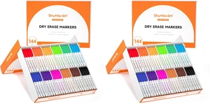 Dry Erase Markers, 12 Colors 144 Bulk Pack Whiteboard Markers, Fine Point Dry Erase Markers Perfect for Writing on Dry Erase Whiteboard Mirror Glass for School Office Home (Pack of 2) Dry Erase Markers, 12 Colors 144 Bulk Pack Whiteboard Markers, Fine Point Dry Erase Markers Perfect for Writing on Dry Erase Whiteboard Mirror Glass for School Office Home (Pack of 2)