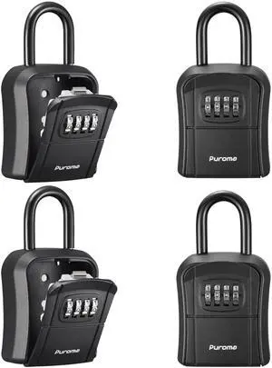 Key Lock Box Outdoor 4 Digit Code Combination Lockbox House, 4 Black For Contractors Guest Realtor Storage Keys, Portable, Home Wall Mount, Resettable, Combination, Weatherproof, High-capacity Key Lock Box Outdoor 4 Digit Code Combination Lockbox House, 4 Black For Contractors Guest Realtor Storage Keys, Portable, Home Wall Mount, Resettable, Combination, Weatherproof, High-capacity