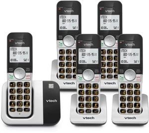 DECT 6.0 Cordless Phone, 5-Handset Interference-Free Sound, Large Backlit Display, Big Buttons, Caller ID | VG231-5 DECT 6.0 Cordless Phone, 5-Handset Interference-Free Sound, Large Backlit Display, Big Buttons, Caller ID | VG231-5