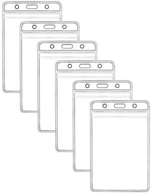 Vertical ID Badge Holders Sealable Waterproof Clear Plastic Holder, Fits RFID/Proximity/Badge Swipe Cards or Credit Card(400Pcs, Vertical) Vertical ID Badge Holders Sealable Waterproof Clear Plastic Holder, Fits RFID/Proximity/Badge Swipe Cards or Credit Card(400Pcs, Vertical)
