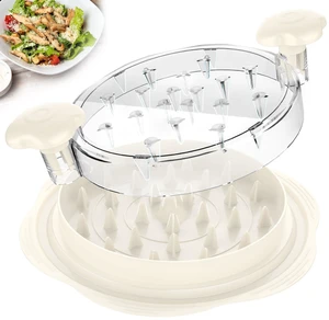 Chicken Shredder Tool Twist Large Meat Shredder with Brush&Fork, Beige Visible Chicken Breast Shredder, Strong Anti-Slip Strip, Ergonomic Handle, BPA Free, Kitchen Gadgets for Pork Beef Chicken Chicken Shredder Tool Twist Large Meat Shredder with Brush&Fork, Beige Visible Chicken Breast Shredder, Strong Anti-Slip Strip, Ergonomic Handle, BPA Free, Kitchen Gadgets for Pork Beef Chicken