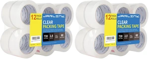 12 Rolls Clear Packing Tape, Heavy Duty Packaging Tape (Pack of 2) 12 Rolls Clear Packing Tape, Heavy Duty Packaging Tape (Pack of 2)