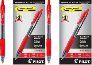G2 Premium Refillable and Retractable Rolling Ball Gel Pens,Fine Point,Red Ink,(31022),12 Count (Pack of 2) G2 Premium Refillable and Retractable Rolling Ball Gel Pens,Fine Point,Red Ink,(31022),12 Count (Pack of 2)
