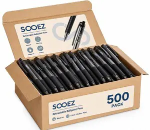 500 Pack Bulk Pens Ballpoint, Smooth Writing Pens with Soft Grip Retractable Blue Ink Pens, Medium Point 1.0mm Pen for Journaling, Ballpoint Pen Office Supplies 500 Pack Bulk Pens Ballpoint, Smooth Writing Pens with Soft Grip Retractable Blue Ink Pens, Medium Point 1.0mm Pen for Journaling, Ballpoint Pen Office Supplies