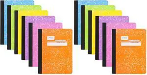 Composition Notebook, College Ruled Paper, 7-1/2" x 9-3/4", 100 Sheets per Comp Book, Assorted Colors (850106-ECM) (Pack of 12) Composition Notebook, College Ruled Paper, 7-1/2" x 9-3/4", 100 Sheets per Comp Book, Assorted Colors (850106-ECM) (Pack of 12)
