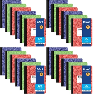 Composition Notebooks, Cover Colors Vary, Wide Ruled Paper, 9-3/4 x 7-1/2 Inch School Journals, Assorted Marble Covers, 100 Sheets, per Book (63762) (Pack of 4) Composition Notebooks, Cover Colors Vary, Wide Ruled Paper, 9-3/4 x 7-1/2 Inch School Journals, Assorted Marble Covers, 100 Sheets, per Book (63762) (Pack of 4)