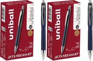 uniball Jetstream RT Ballpoint Pens, Fine Point (0.7mm), Black (Pack of 24) uniball Jetstream RT Ballpoint Pens, Fine Point (0.7mm), Black (Pack of 24)