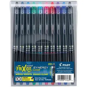 FriXion Synergy Clicker Erasable, Pack of 10, Assorted Colors FriXion Synergy Clicker Erasable, Pack of 10, Assorted Colors
