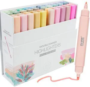 Bible Highlighters No Bleed, Pastel Colors, Dual Tip, 40 Pack Aesthetic Cute Highlighters, Chisel Tip & Fine Point For Bible & Journaling Bible Highlighters No Bleed, Pastel Colors, Dual Tip, 40 Pack Aesthetic Cute Highlighters, Chisel Tip & Fine Point For Bible & Journaling