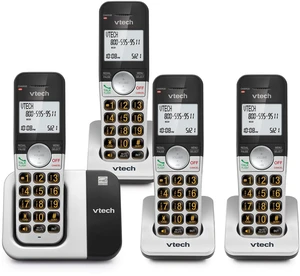 VG231-4 DECT 6.0 Cordless Phone, 4-Handset Interference-Free Sound, Large Backlit Display, Big Buttons, Caller ID VG231-4 DECT 6.0 Cordless Phone, 4-Handset Interference-Free Sound, Large Backlit Display, Big Buttons, Caller ID