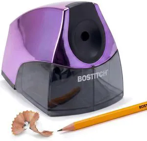 Office Electric Pencil Sharpener for Classroom & Desk Use, Heavy-Duty Stall-Free Motor, High-Capacity Shavings Tray, Metallic Purple Office Electric Pencil Sharpener for Classroom & Desk Use, Heavy-Duty Stall-Free Motor, High-Capacity Shavings Tray, Metallic Purple