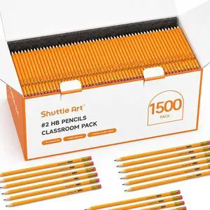 1500 Pack #2 HB Pencils Pre-Sharpened, Bulk Pencils with Erasers 1500 Pack #2 HB Pencils Pre-Sharpened, Bulk Pencils with Erasers