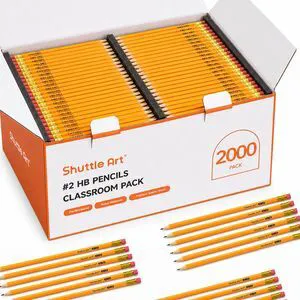 2000 Pack #2 HB Pencils Pre-Sharpened, Bulk Pencils with Erasers 2000 Pack #2 HB Pencils Pre-Sharpened, Bulk Pencils with Erasers