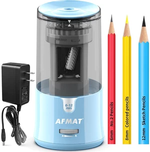 Electric Pencil Sharpener, Plug-in Pencil Sharpener for 6-12mm Pencil For No.2/Colored/Jumbo Pencils, Auto Stop, Super Fast & Sharp, Replaceable Blade, 8000+ Sharpenings for Classroom/Home/Office Electric Pencil Sharpener, Plug-in Pencil Sharpener for 6-12mm Pencil For No.2/Colored/Jumbo Pencils, Auto Stop, Super Fast & Sharp, Replaceable Blade, 8000+ Sharpenings for Classroom/Home/Office