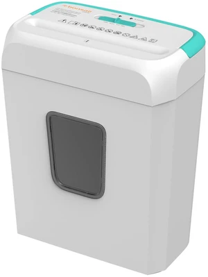 High Security Shredding Paper Shredder, 6-Sheet Cross-Cut, Credit Card Shredder, Home Office, Handle for Document, Mail, Staple, 3.4 Gal Wastebasket, White & Blue High Security Shredding Paper Shredder, 6-Sheet Cross-Cut, Credit Card Shredder, Home Office, Handle for Document, Mail, Staple, 3.4 Gal Wastebasket, White & Blue