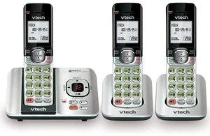 CS6529-3 3-Handset Cordless Phone with Answering Machine, Caller ID/Call Waiting, DECT 6.0, Handset Speakerphone, Wall Mountable (Silver/Black) CS6529-3 3-Handset Cordless Phone with Answering Machine, Caller ID/Call Waiting, DECT 6.0, Handset Speakerphone, Wall Mountable (Silver/Black)
