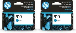 910 Cyan Ink Cartridge, Works with OfficeJet 8010, 8020 Series, OfficeJet Pro 8020, 8030 Series, Eligible for Instant Ink, 3YL58AN, (Pack of 2) 910 Cyan Ink Cartridge, Works with OfficeJet 8010, 8020 Series, OfficeJet Pro 8020, 8030 Series, Eligible for Instant Ink, 3YL58AN, (Pack of 2)