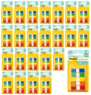 Flags in Portable Dispenser.47 in x 1.7 in - 683-5CF24PK - (Pack of 24, Assorted) Flags in Portable Dispenser.47 in x 1.7 in - 683-5CF24PK - (Pack of 24, Assorted)