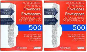 PSTF10NWT #10 Envelopes,Strip & Seal,Security Tinted,White Paper,24 lb,500 Count (Pack of 2) PSTF10NWT #10 Envelopes,Strip & Seal,Security Tinted,White Paper,24 lb,500 Count (Pack of 2)