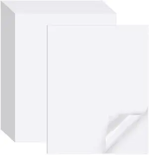 Printable Sticker Paper for Inkjet Printer, 150 Sheets 8.5" x11'' Matte Sticker Printer Paper Full Sheet Labels for Laser/Inkjet Printers, Letter Size Printable Sticker Paper for Inkjet Printer, 150 Sheets 8.5" x11'' Matte Sticker Printer Paper Full Sheet Labels for Laser/Inkjet Printers, Letter Size