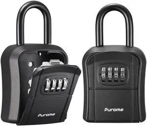 Key Lock Box Outdoor 4 Digit Code Combination Lockbox House, 2 Black For Contractors Guest Realtor Storage Keys, Portable, Home Wall Mount, Resettable, Combination, Weatherproof, High-capacity Key Lock Box Outdoor 4 Digit Code Combination Lockbox House, 2 Black For Contractors Guest Realtor Storage Keys, Portable, Home Wall Mount, Resettable, Combination, Weatherproof, High-capacity