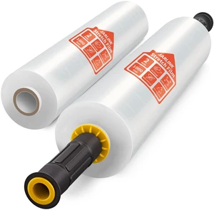 Stretch Film, 15" x 1000' Shrink Pallet Wrap W/Handles, 60 Gauge 2 Pack Clear stretch wrap Rolls, Industrial Strength Heavy Duty Plastic Stretch Wrap Moving, Packing, and Shipping Stretch Film, 15" x 1000' Shrink Pallet Wrap W/Handles, 60 Gauge 2 Pack Clear stretch wrap Rolls, Industrial Strength Heavy Duty Plastic Stretch Wrap Moving, Packing, and Shipping