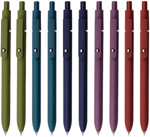 Gel Pens, 10 Pcs 0.5mm Black Ink Pens Fine Point Smooth Writing Pens with Silicone Grip, High-End Series Metal Clip Retractable Pens for Journaling Note Taking (10 Pcs Vintage) Gel Pens, 10 Pcs 0.5mm Black Ink Pens Fine Point Smooth Writing Pens with Silicone Grip, High-End Series Metal Clip Retractable Pens for Journaling Note Taking (10 Pcs Vintage)