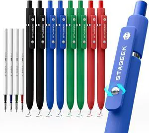 GX3 Colorful & Multi Colored Gel Pens, 8 Pcs with 4 Refills Quick Dry Colored Pens, 0.7mm Fine Point, Retractable, for Journaling & Note Taking, School Supplies, Gifts for Women & Men GX3 Colorful & Multi Colored Gel Pens, 8 Pcs with 4 Refills Quick Dry Colored Pens, 0.7mm Fine Point, Retractable, for Journaling & Note Taking, School Supplies, Gifts for Women & Men